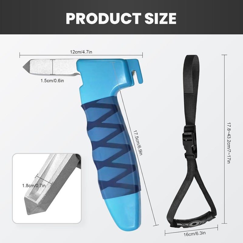 Gatnetly 2 Pack Car Handle Assist for Elderly, Auto Cane Portable Vehicle Support Handle, 3 in 1 Multifunctional Standing Mobility Aid Tool for Elderly, Car Strap with Nylon Band (Blue) - Image 2